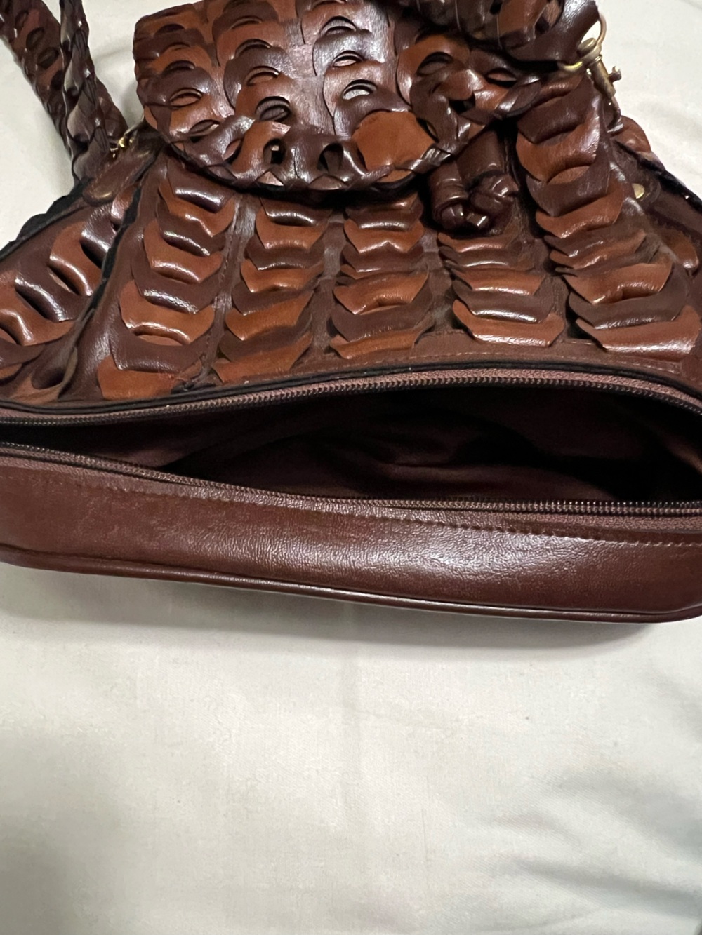 Unbranded Vegan Leather Braided Backpack - Picture 10 of 12